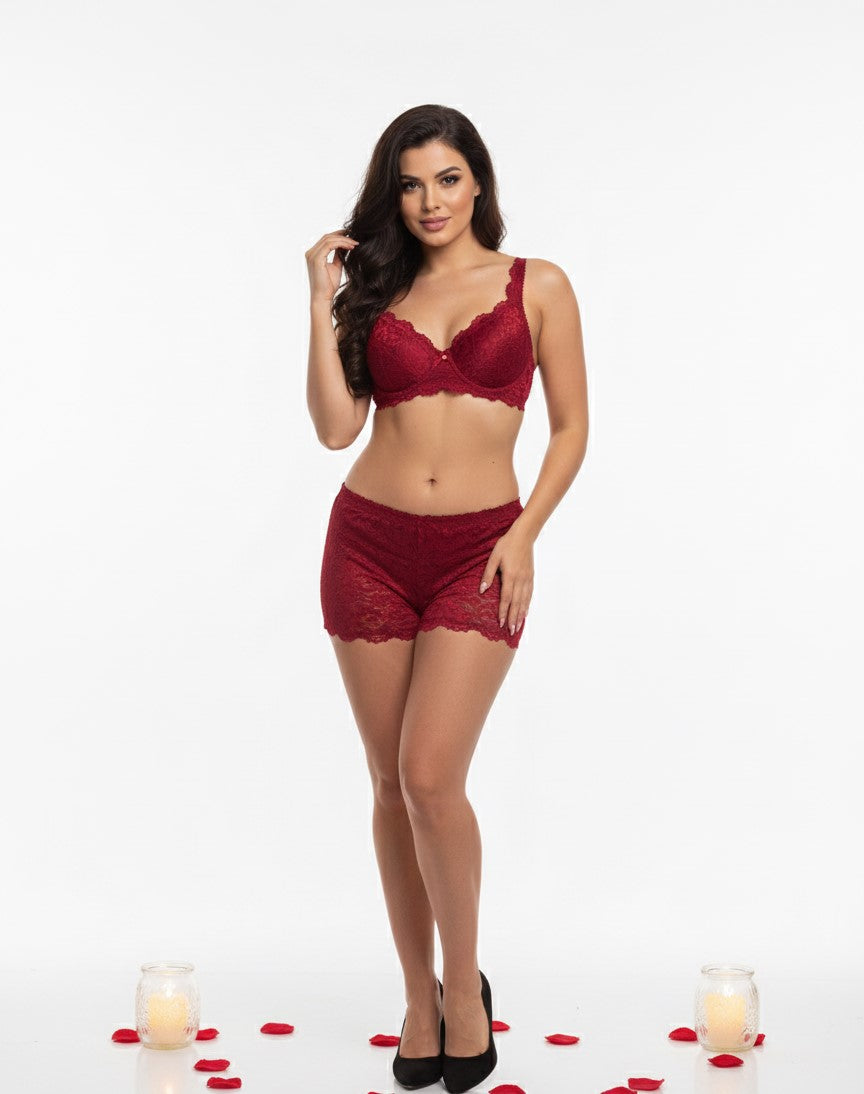 Silqueen Rosy Lacy Lingerie