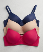 Silqueen T-Shirt Bra | Soft Padded Comfortable for Daily Use | Full Coverage | Pack of 3