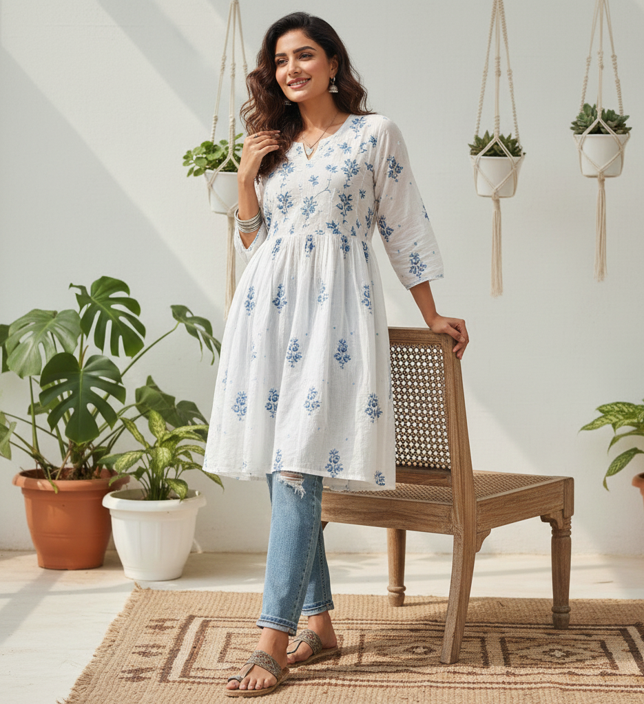 Silqueen Santorini Sky Flared Top