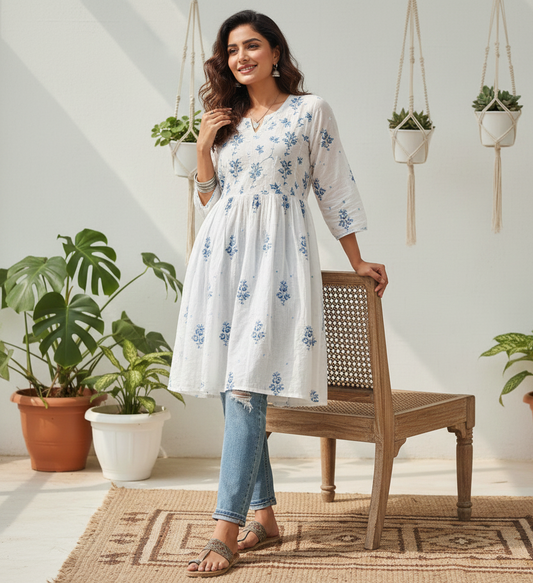 Silqueen Santorini Sky Flared Top