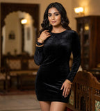 Silqueen Long-Sleeve Bodycon Mini Dress