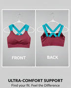 Silqueen Sports Bra | Workout High Impact and Full Coverage Crostini Bra
